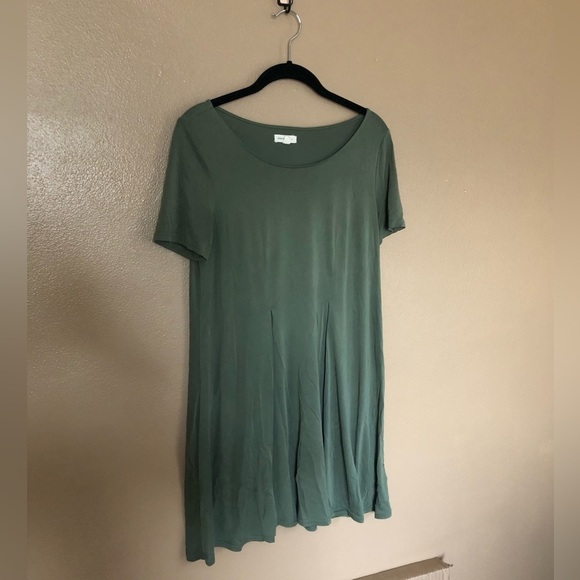 Silence and Noise Dark Sage Green Mini Dress Size M - Picture 1 of 5